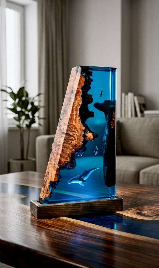 Ocean Diver Resin Lamp 🐋