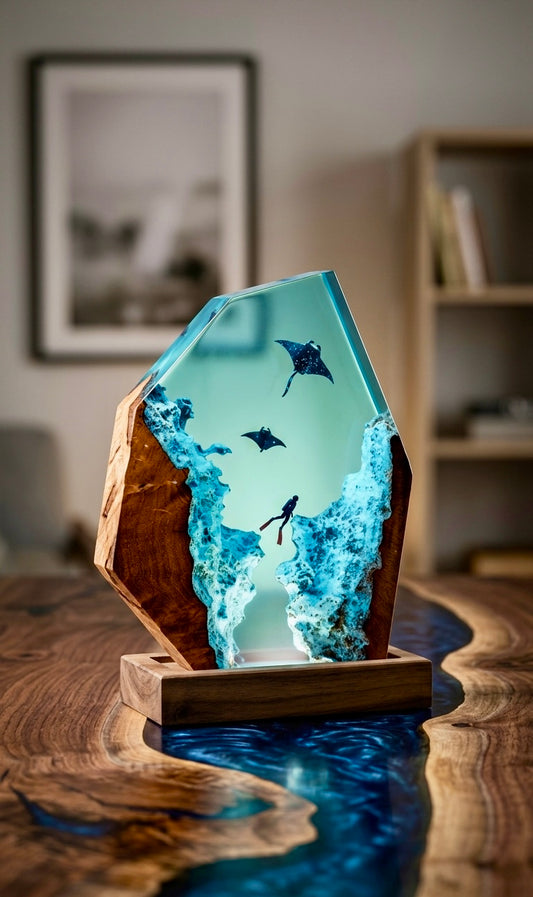 Underwater Resin Lamp 🦈